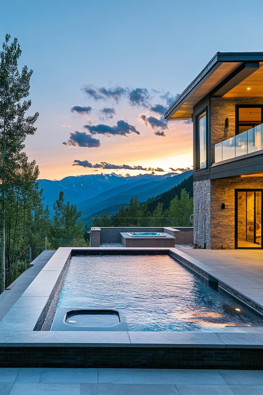 Hot Tub Built Into the Pool - photo 4