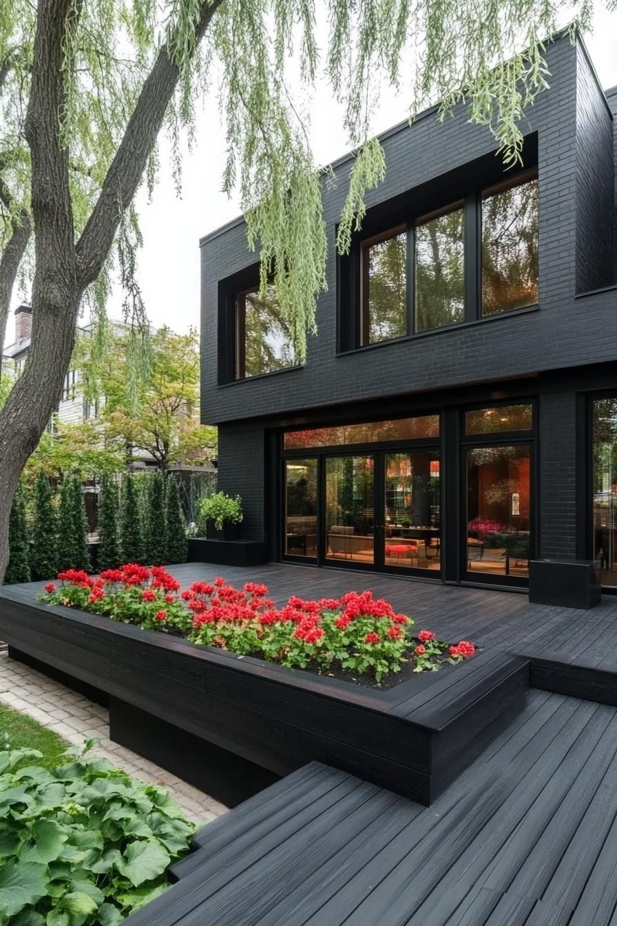 Black Decking Paired With Built-In Planter Boxes - photo 3