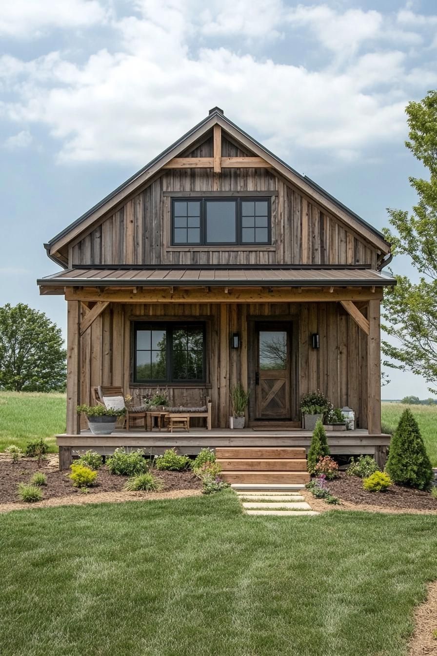 Rustic Cottage With a Lush Lawn