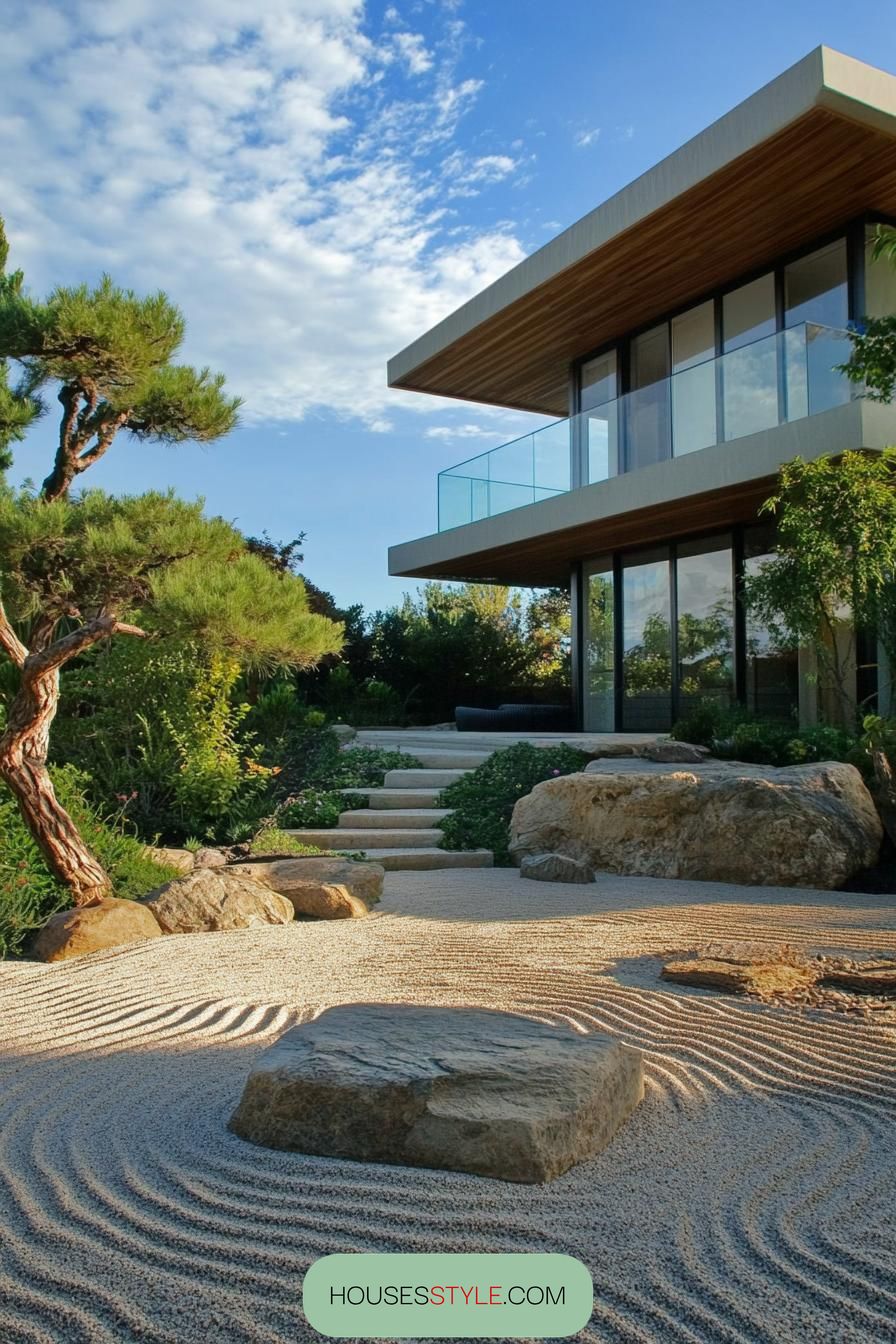 Zen Garden with Minimalist Style