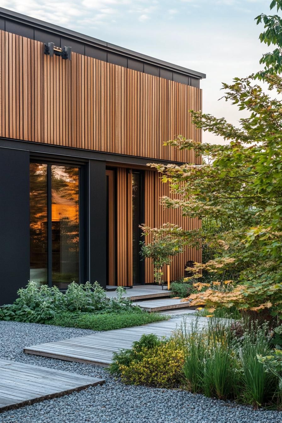 Wooden Slat Facade for a Minimalist Look