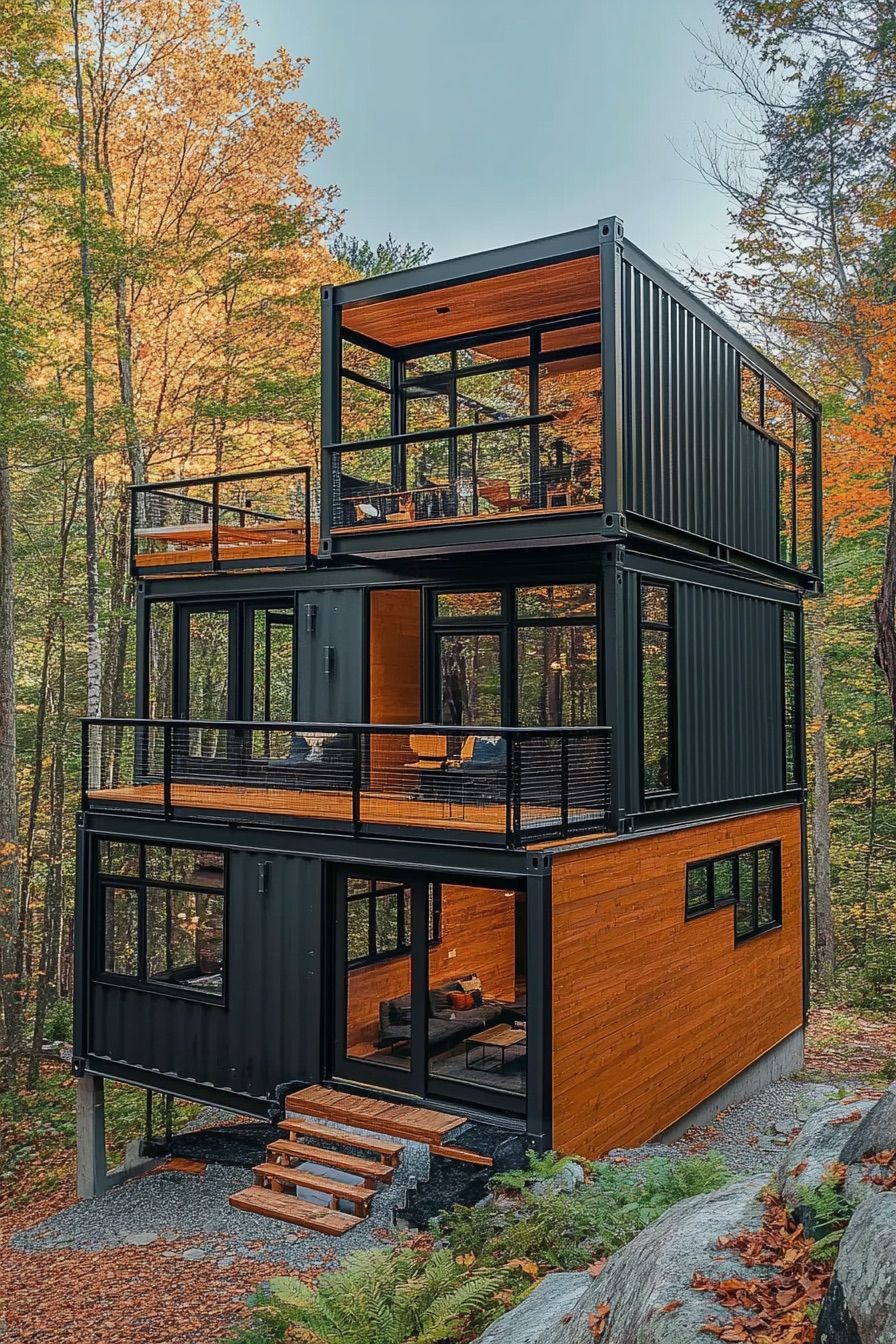 Multi-Level Stacked Container Cabins - photo 4