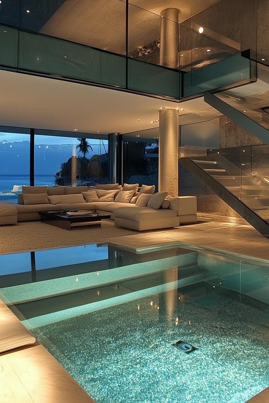 13) Sunken Living Room Beside the Pool - photo 2