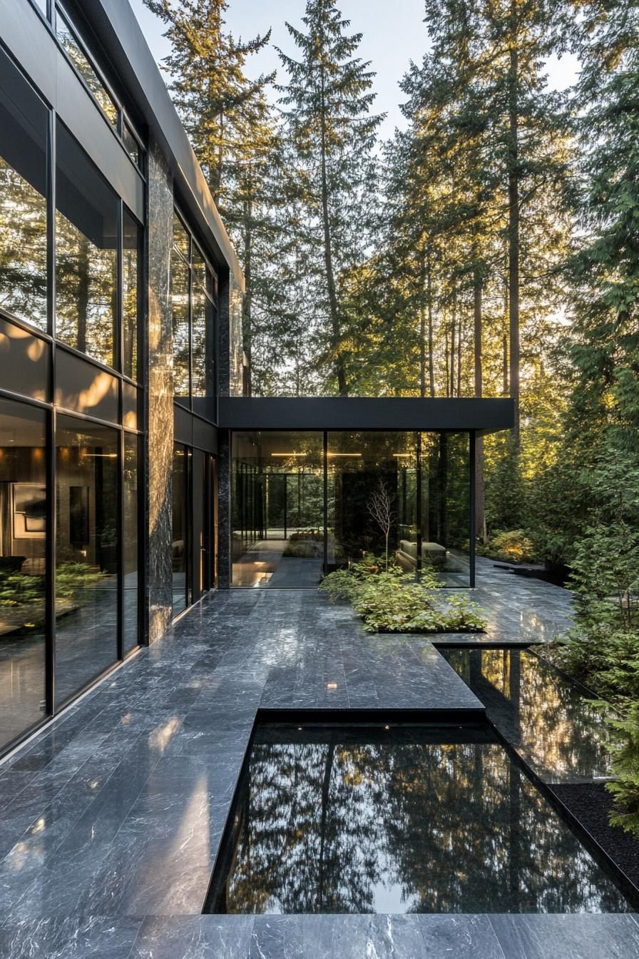 Forest Retreat With Sleek Architecture