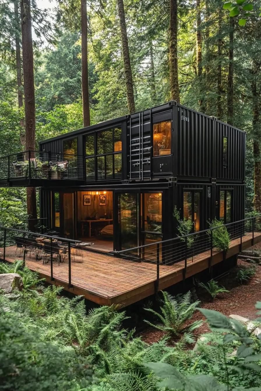 Container Homes With Wraparound Decks