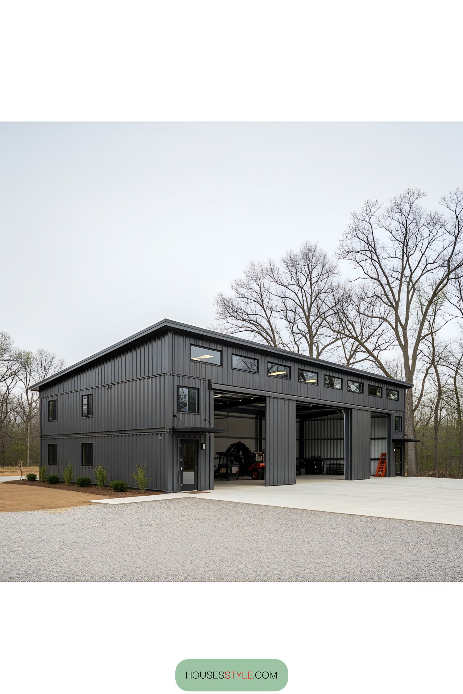 5. A Two-Story Steel Workshop Built Tall