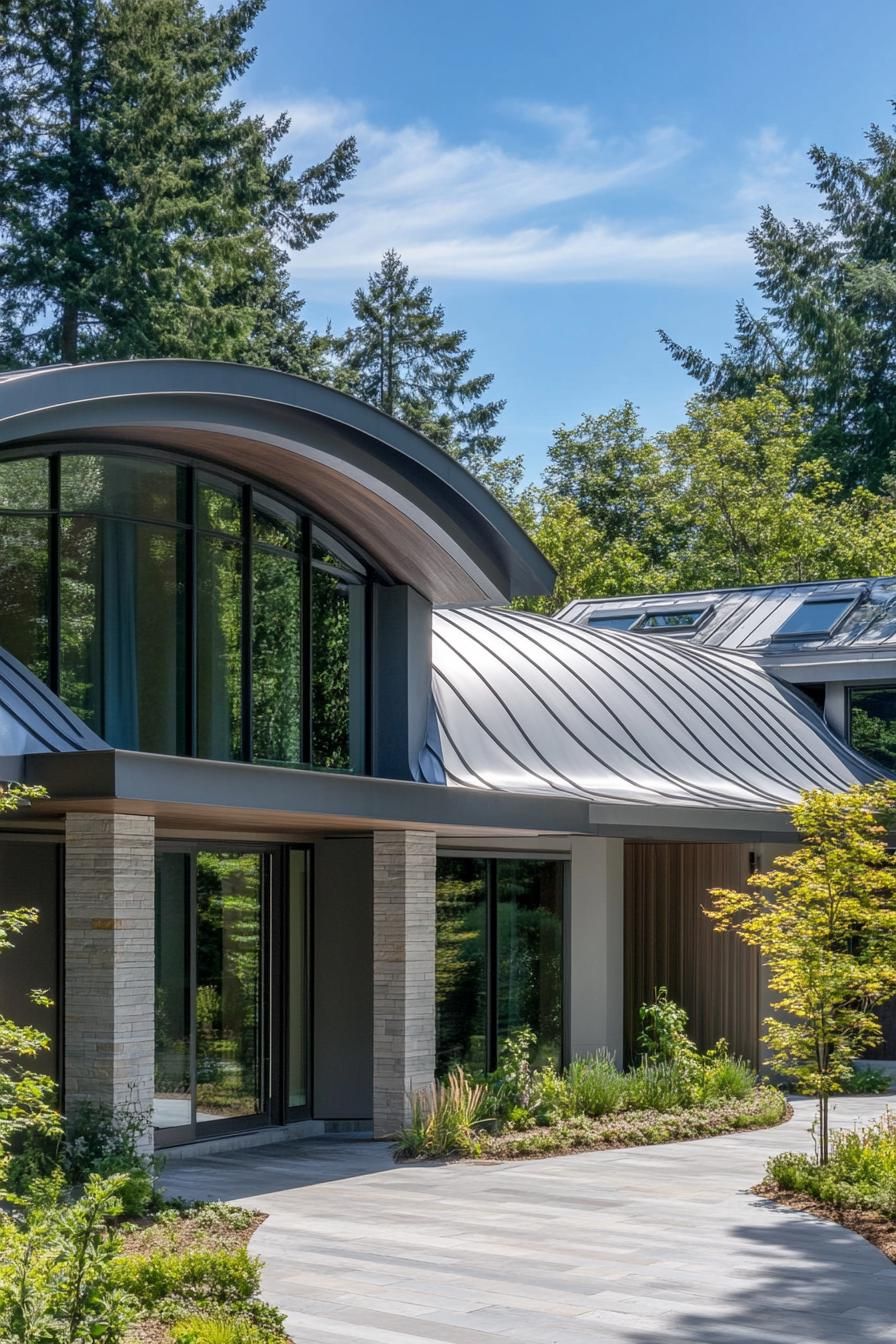 Curved Zinc Roofs With Standing Seams - photo 4