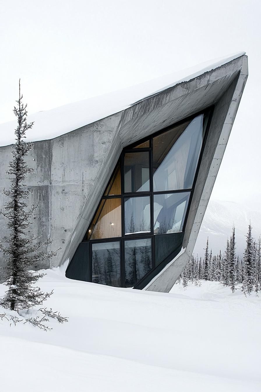 Steel and Concrete Home With Snow Roof - photo 3