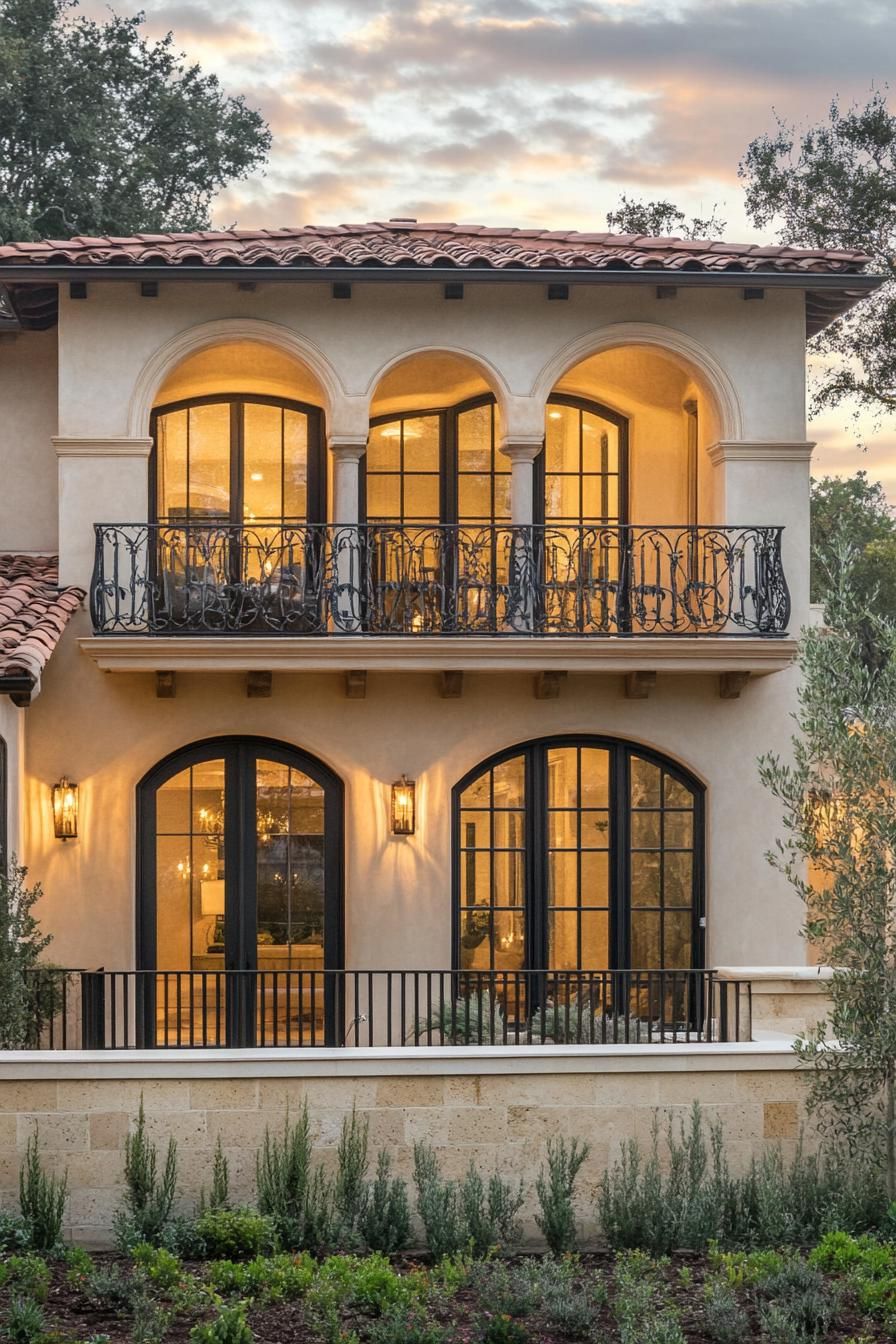 Arched Windows With Iron Balconies - photo 3