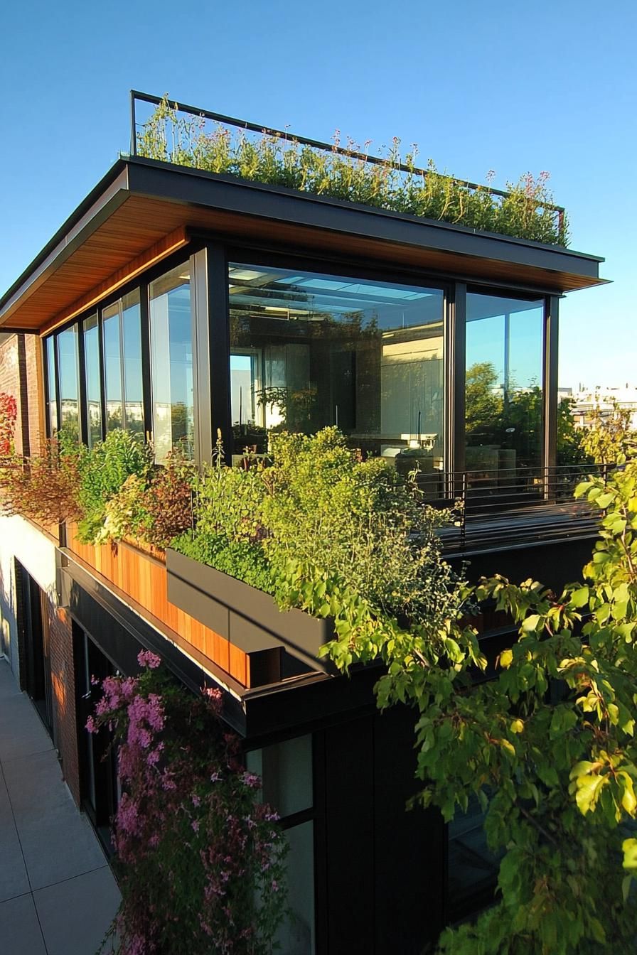 Rooftop Greenhouse With Automated Irrigation