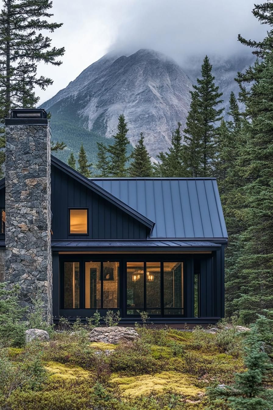 Midnight Blue Metal Siding With Black Trim - photo 2