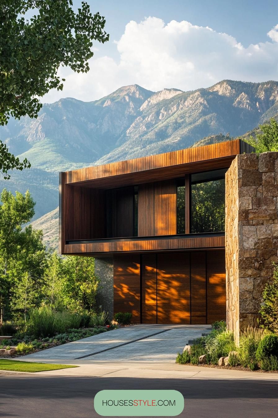 Bold Geometric Wood Paneling - photo 3