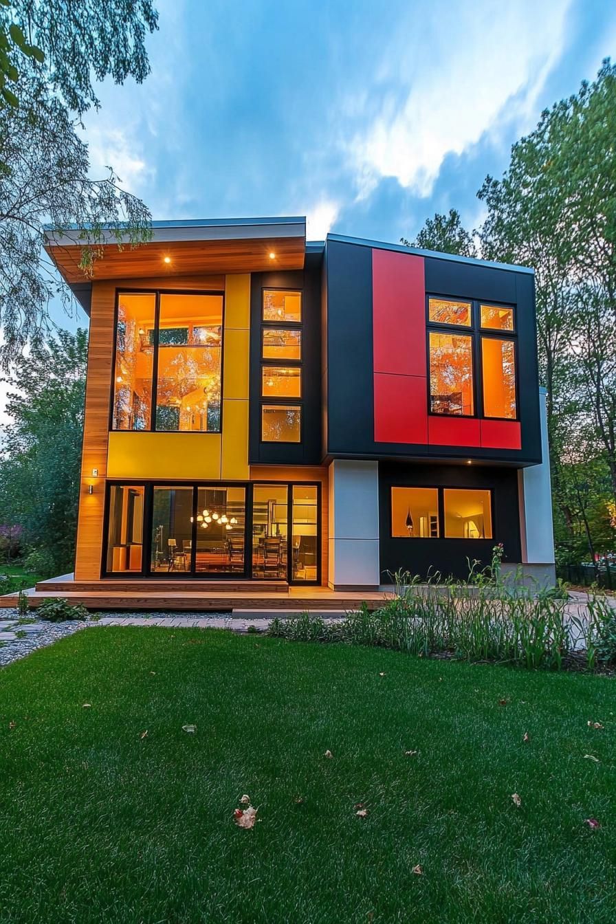 Bold Colors and Asymmetrical Window Designs - photo 4