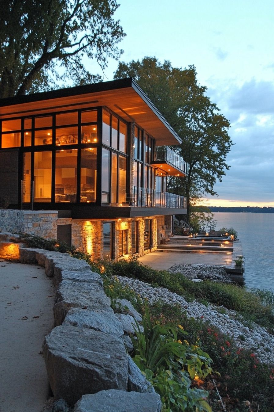 Panoramic Glass Walls for Lake Views - photo 3
