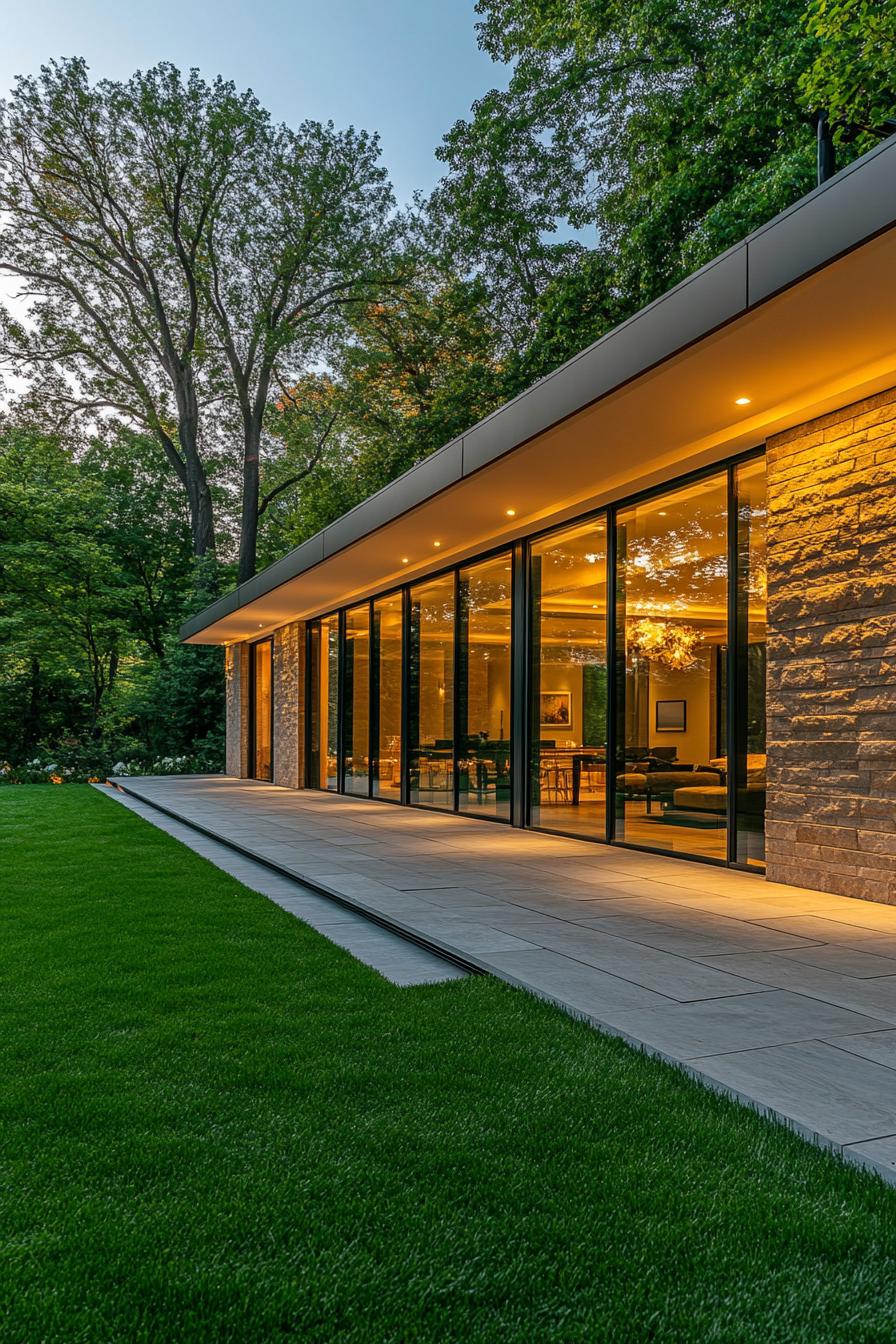 Glass Haven Set Among Trees