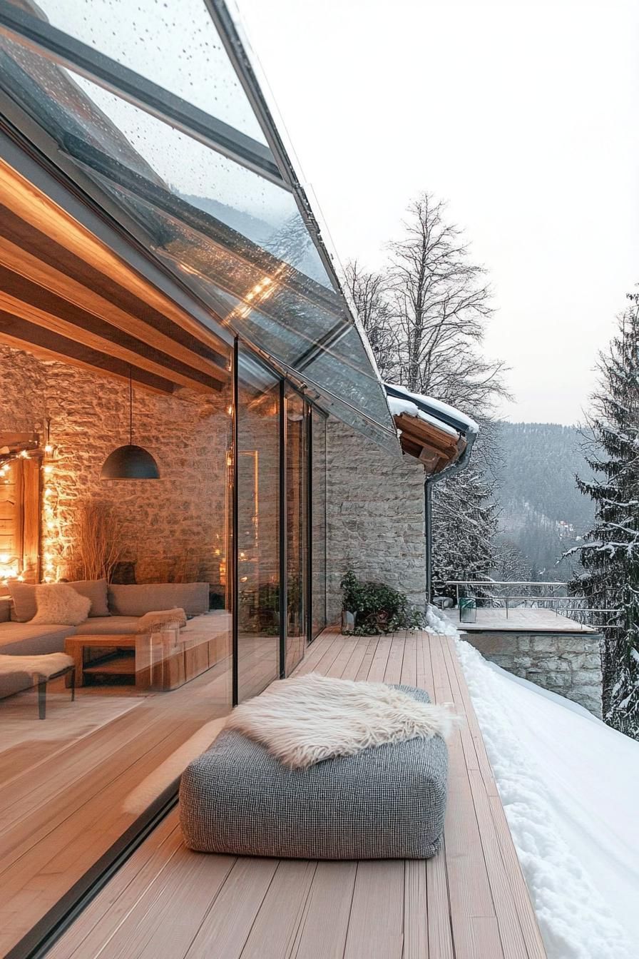 Glass-Roofed Alpine Chalet Retreat - photo 4