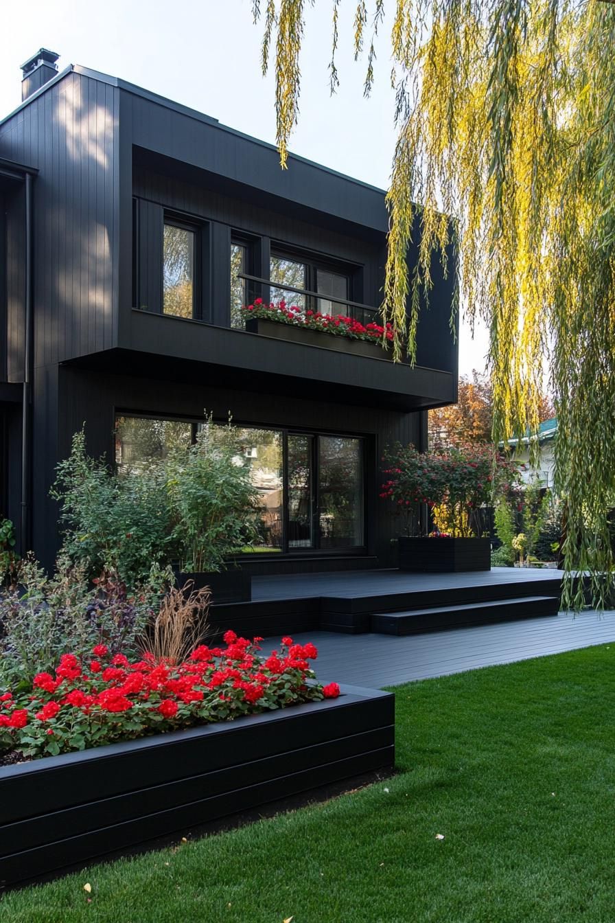 Black Decking Paired With Built-In Planter Boxes - photo 4