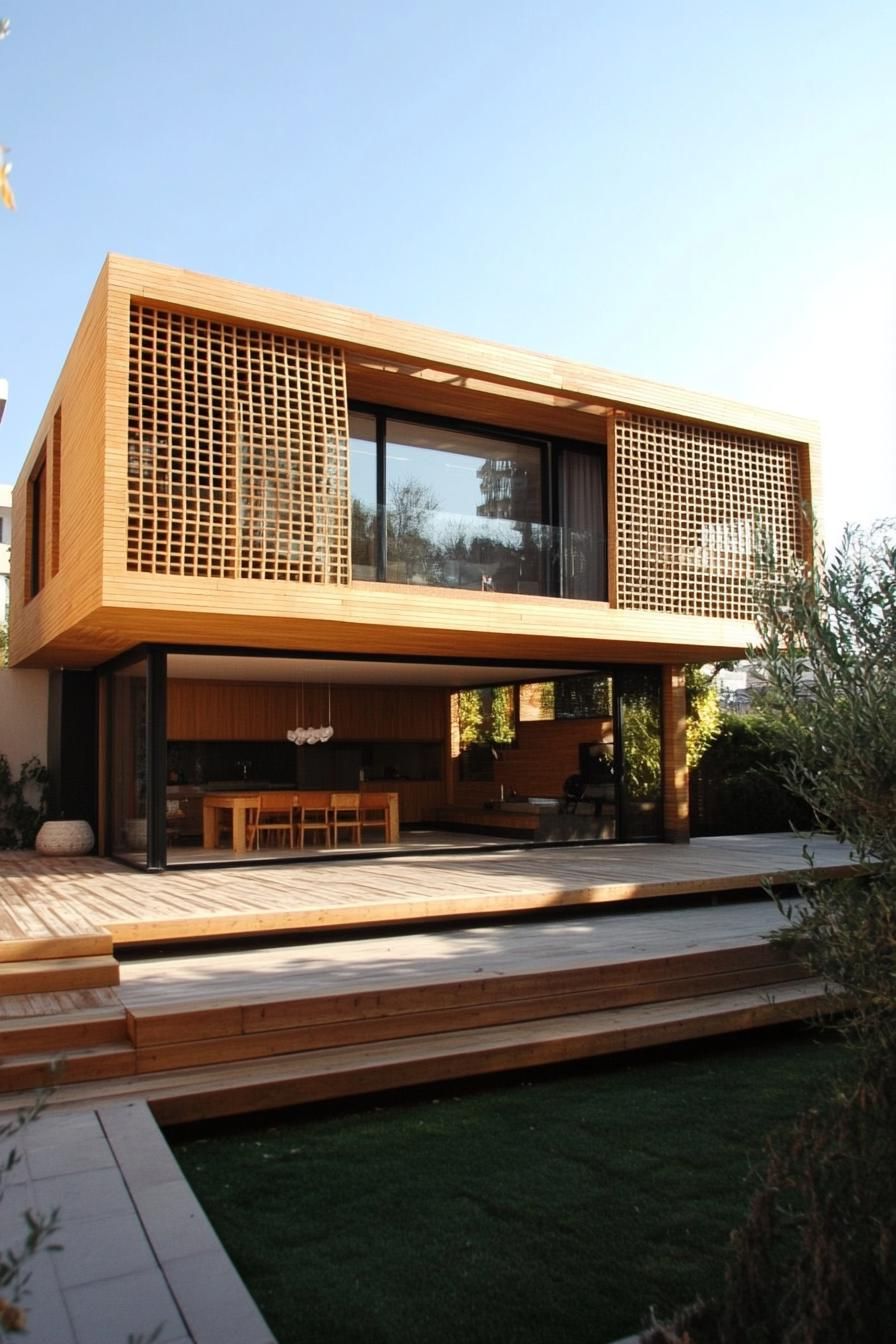 Light Wood Panels With Bold Geometric Shapes - photo 3