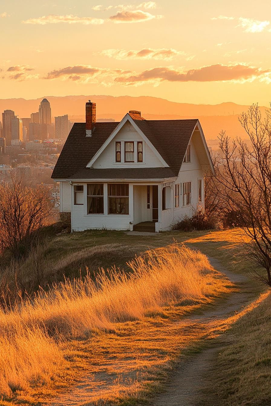 The Solitary House Perched on a Hill