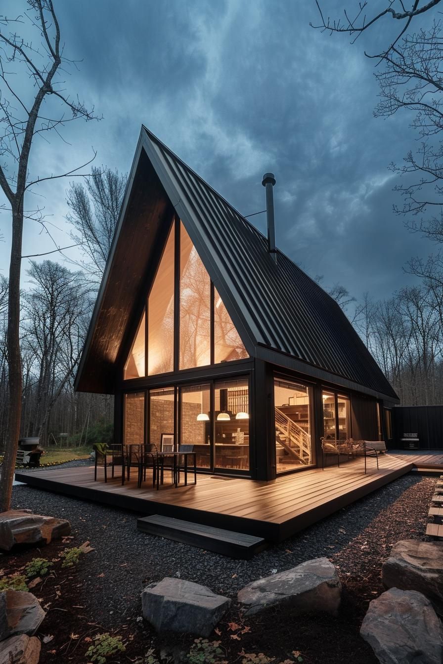 Sleek Black Steel A-frame Design - photo 2