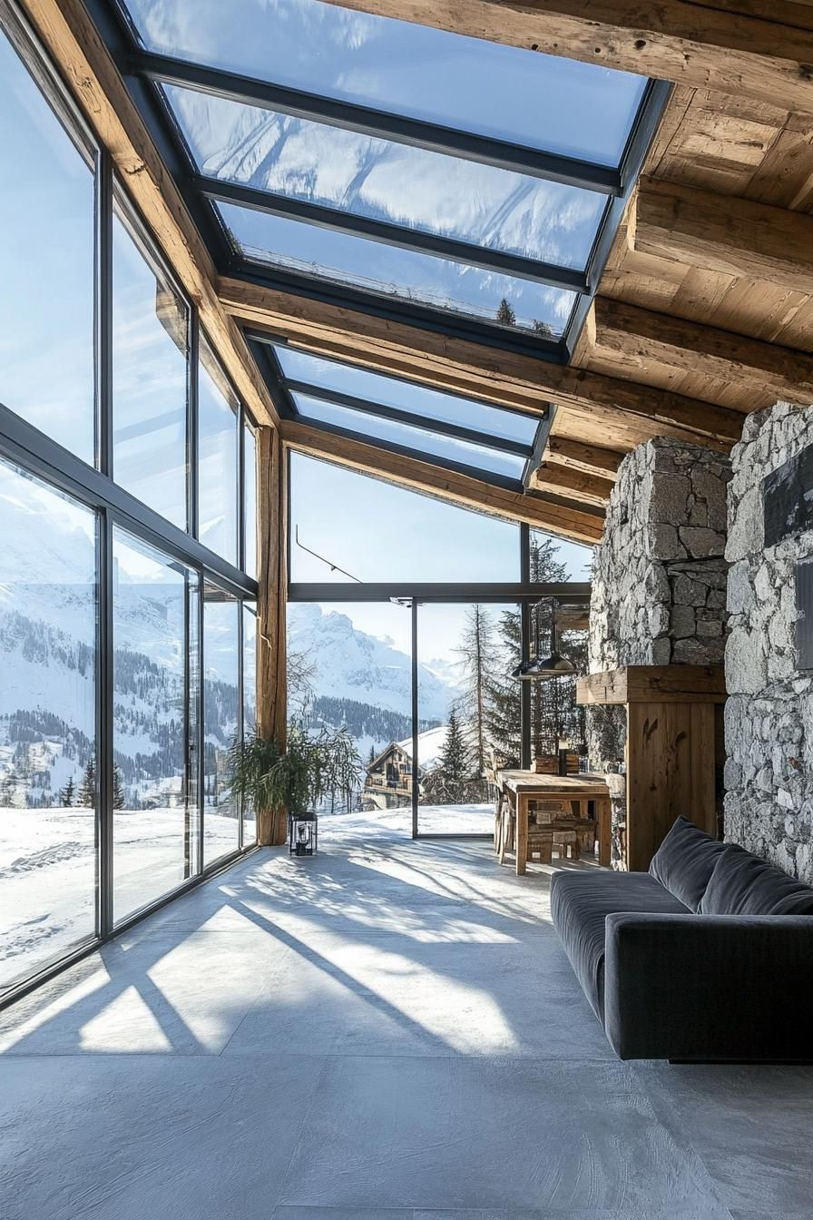 Glass-Roofed Alpine Chalet Retreat - photo 3