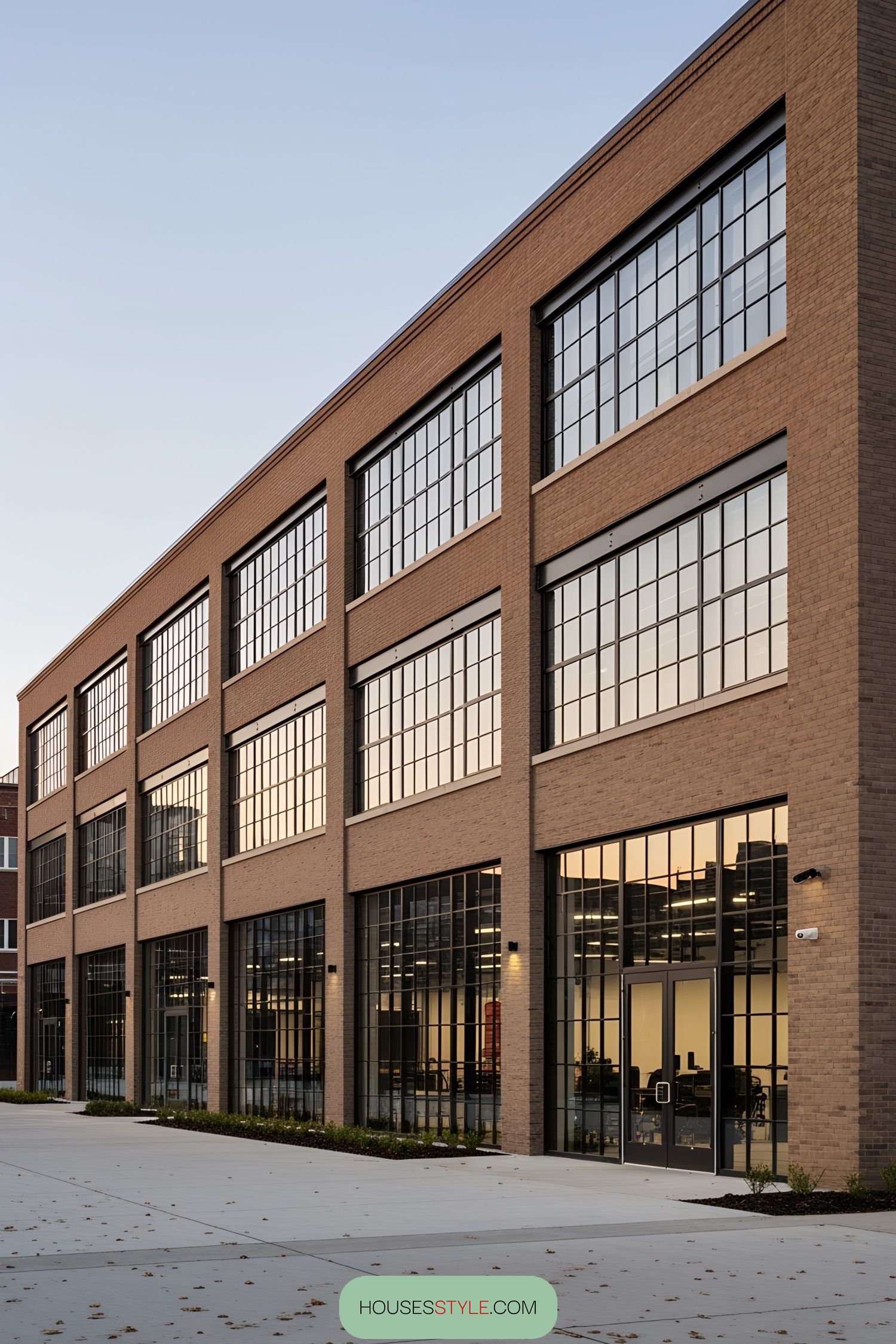 Brick and Glass Facade Combinations