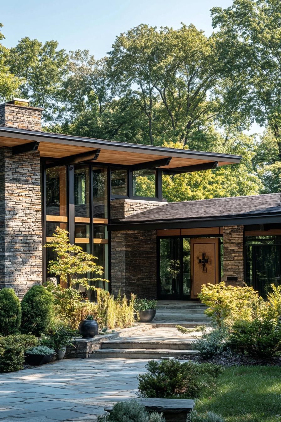 Flat Roofs Paired With Gabled, Shingled Sections - photo 3