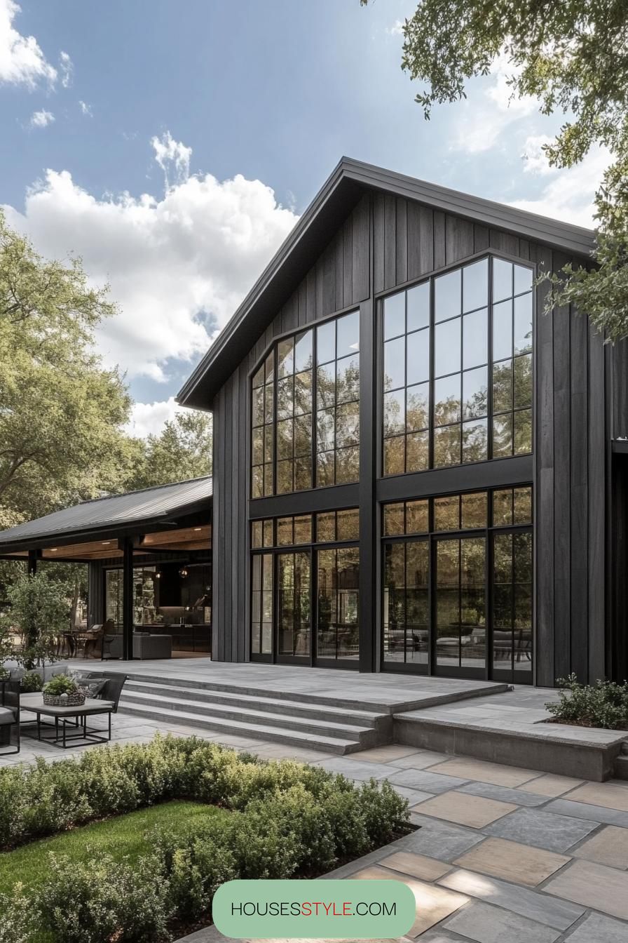 Glassy Gable Retreat, Modern Style