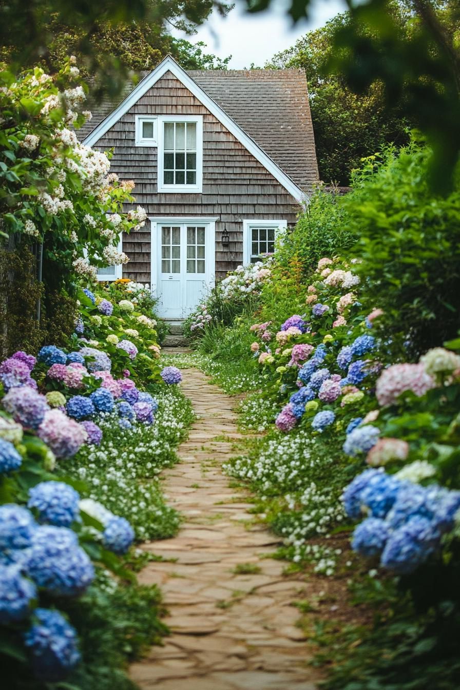 Dream Cottage Surrounded by Hydrangeas