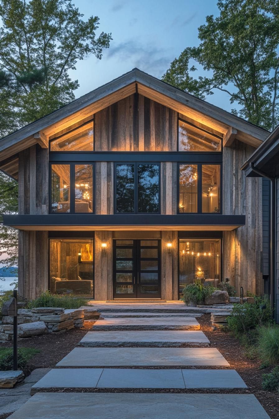 Facades Made From Reclaimed Barn Wood
