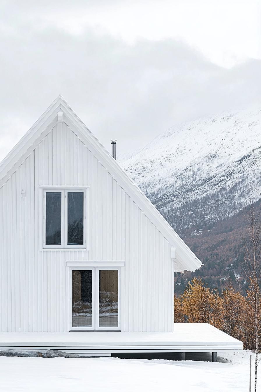 All-White A-Frame Design with Skylights - photo 4