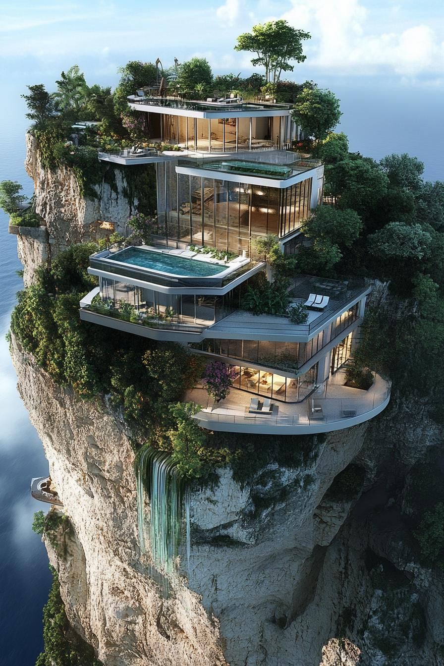 Cliffside Mansion With Floor-to-Ceiling Glass - photo 4