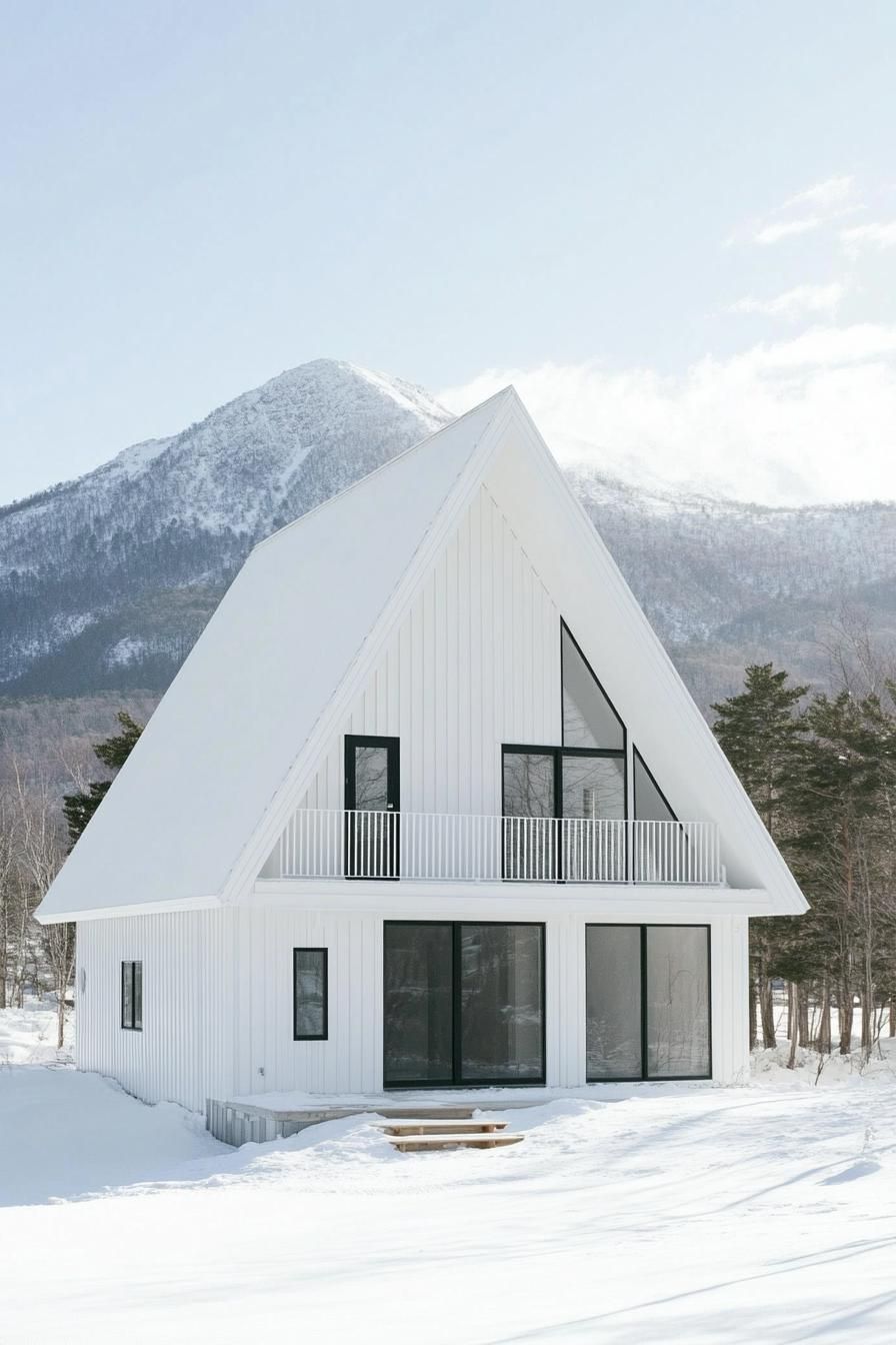All-White A-Frame Design with Skylights - photo 3