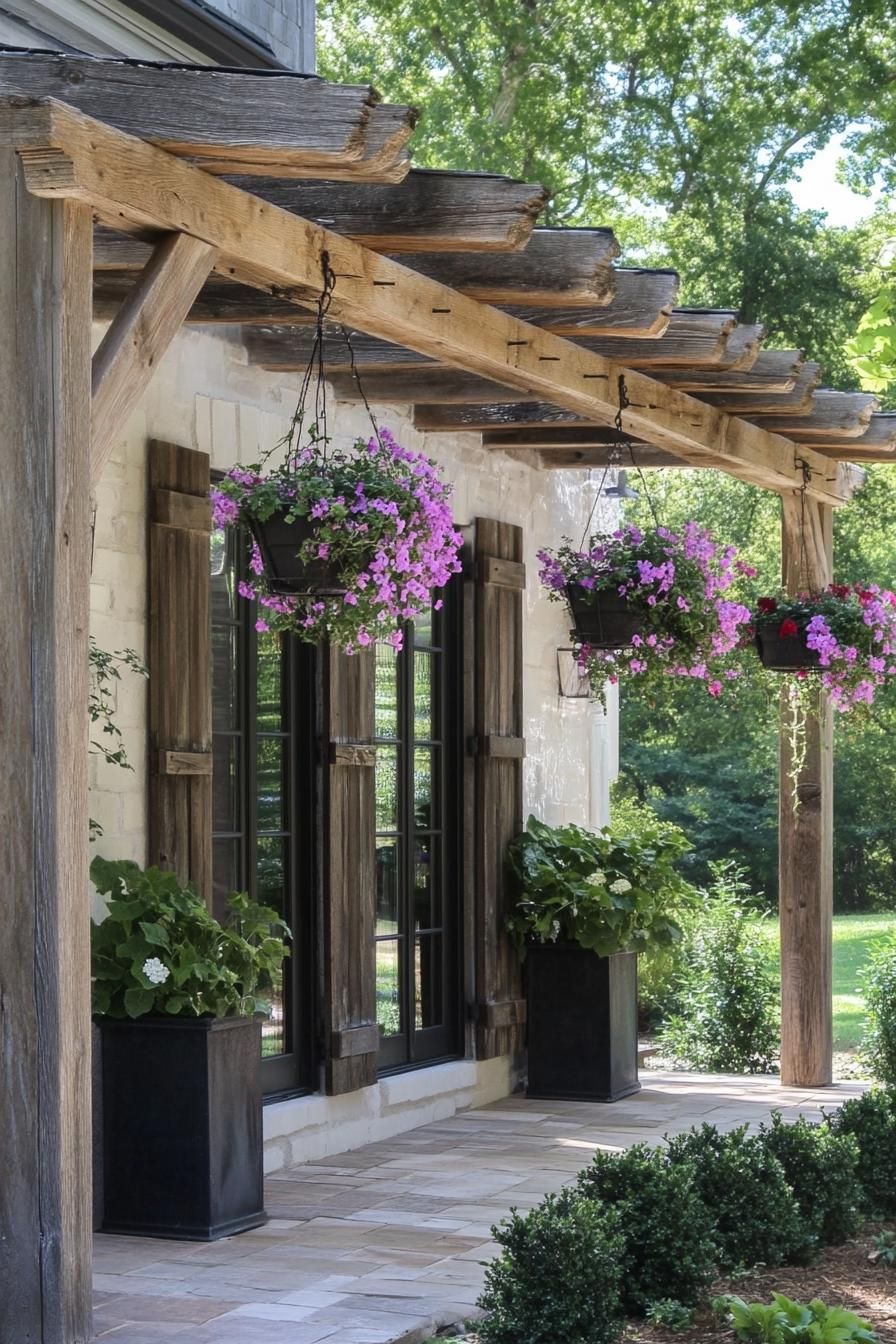 Pergolas Featuring Weathered Wood Details - photo 2