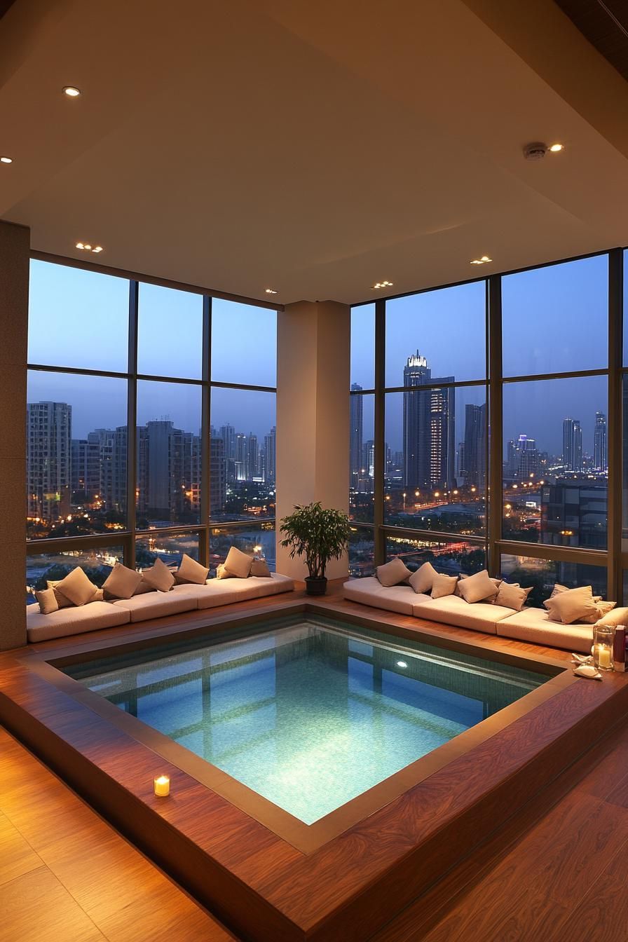 Sunken Living Room Next to the Pool - photo 2