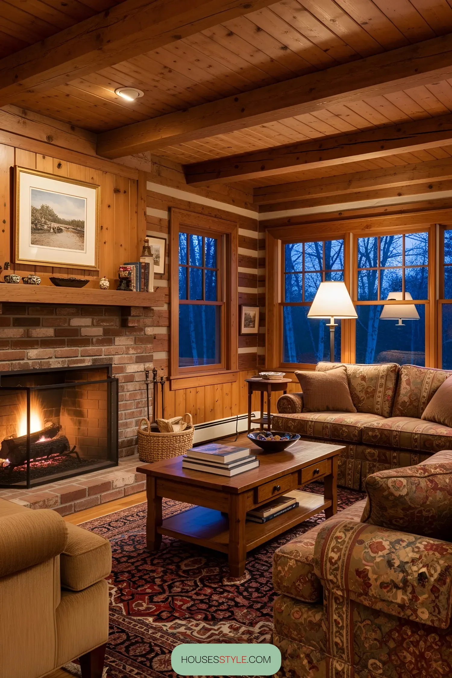 Gathering by the Fire for Cabin Fun