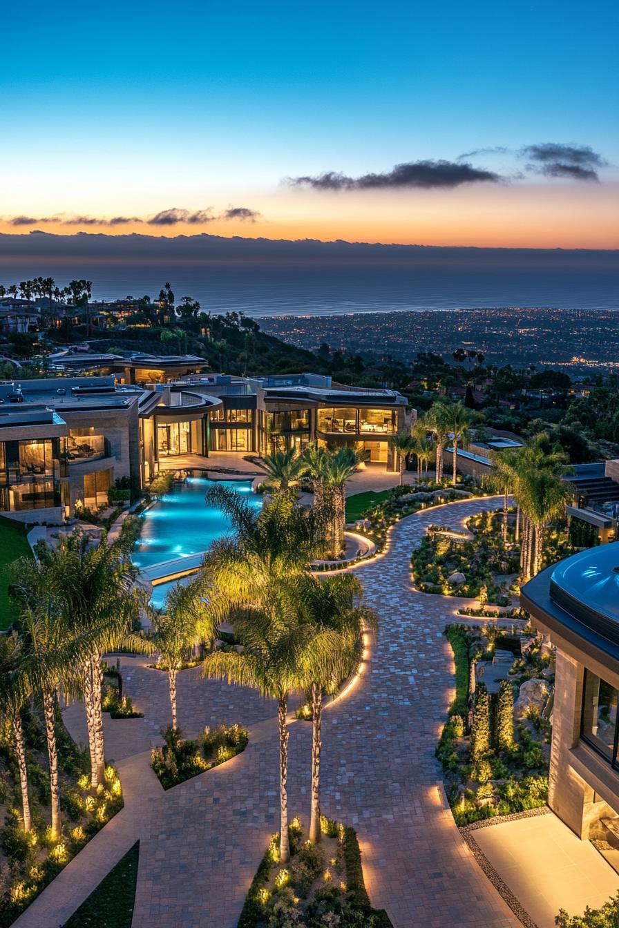 54) Twilight Bliss at a Luxury Mansion