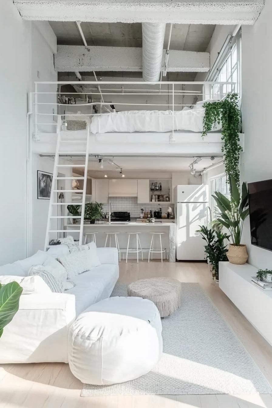 Clean White Loft Interior Design - photo 3