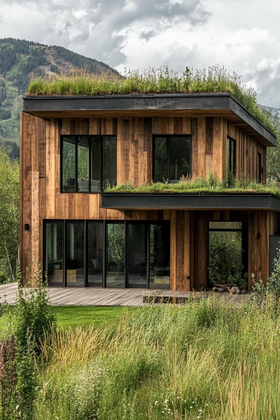 Reclaimed Wood Paired With Green Roofing - photo 2
