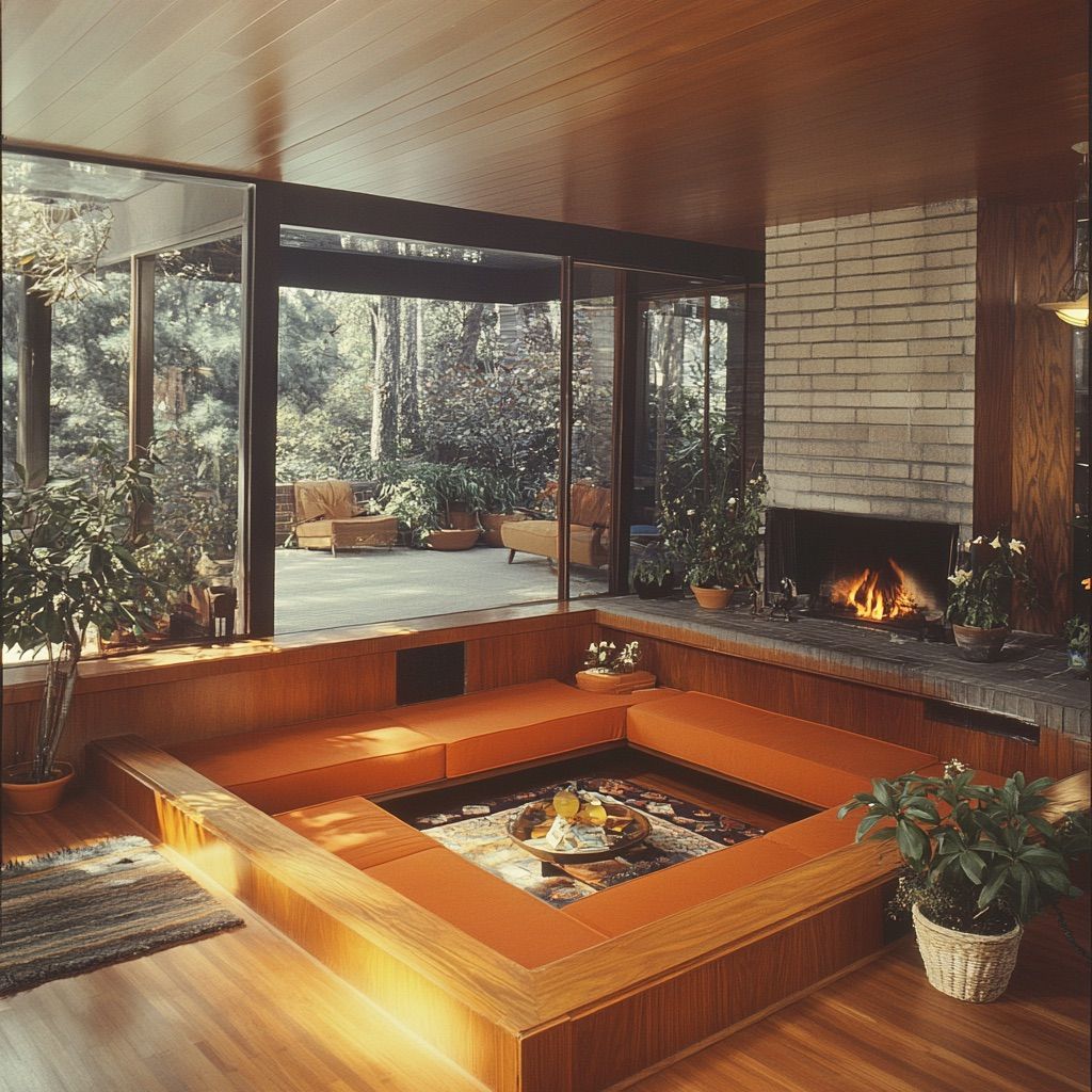 Sunken Living Rooms for Extra Coziness