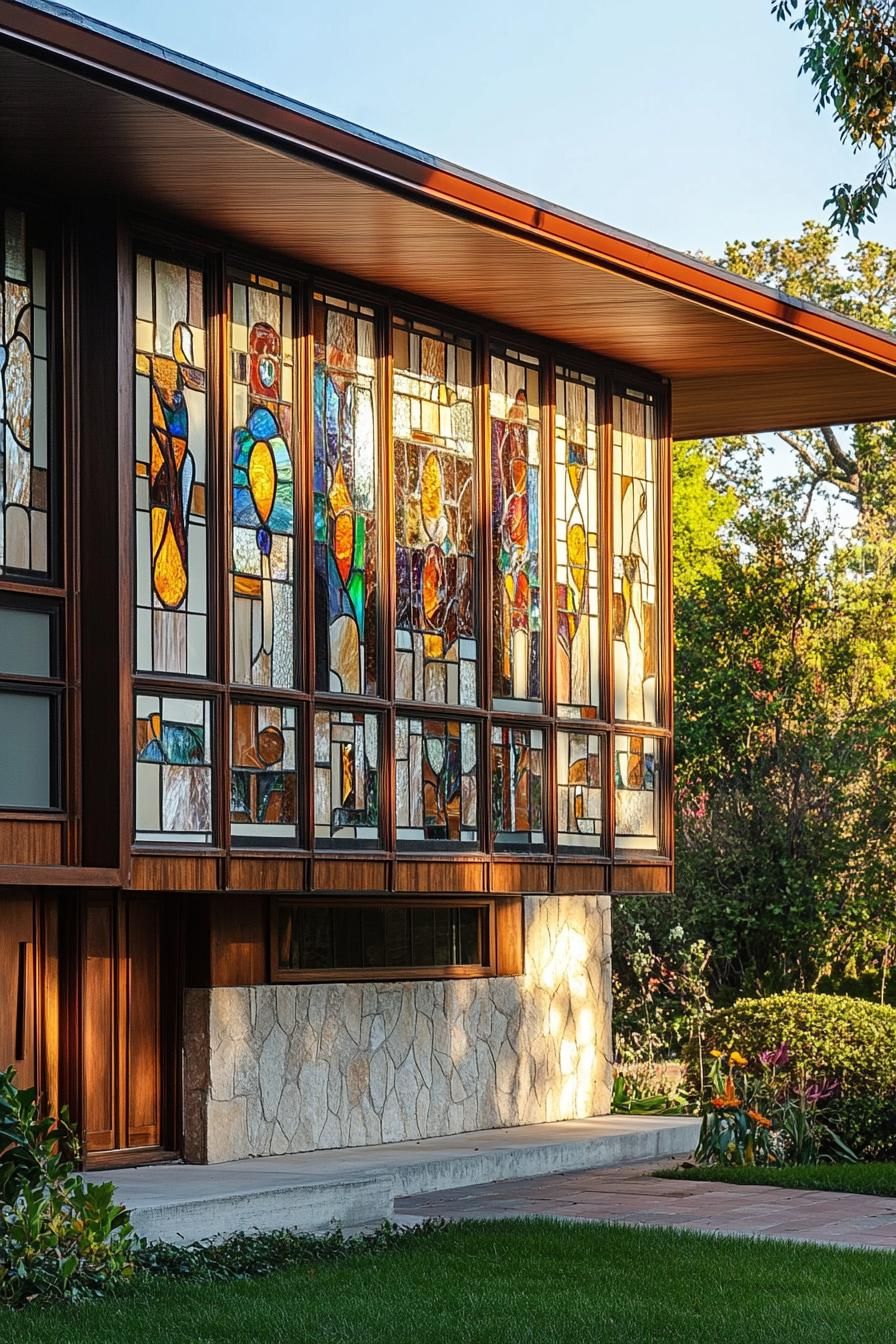 Minimalist Siding Meets Vintage Stained Glass - photo 4