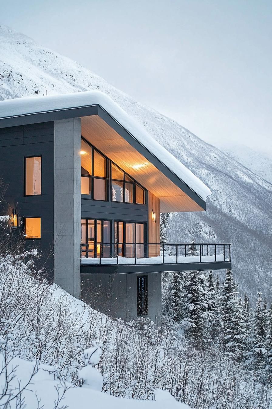Steel and Concrete Home With Snow Roof - photo 4