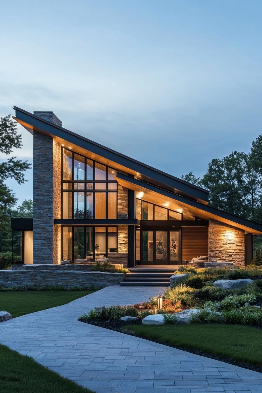 Asymmetrical Zinc Roof Styles
