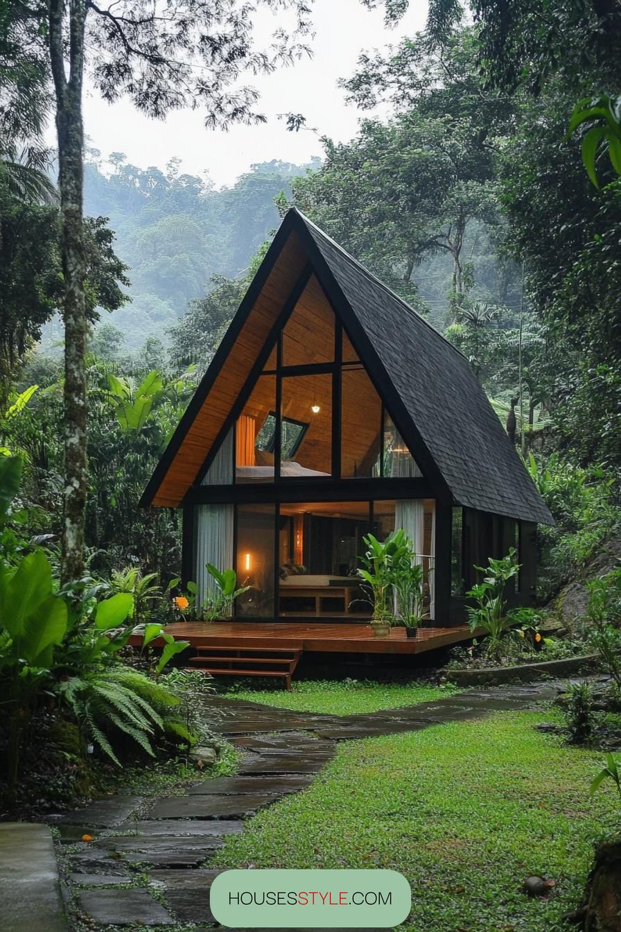 Log Cabin With Wraparound Porch