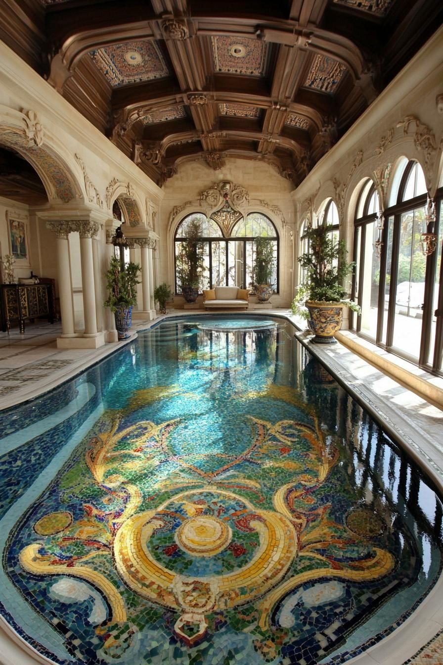 9) Custom Mosaic Floor Pool - photo 2