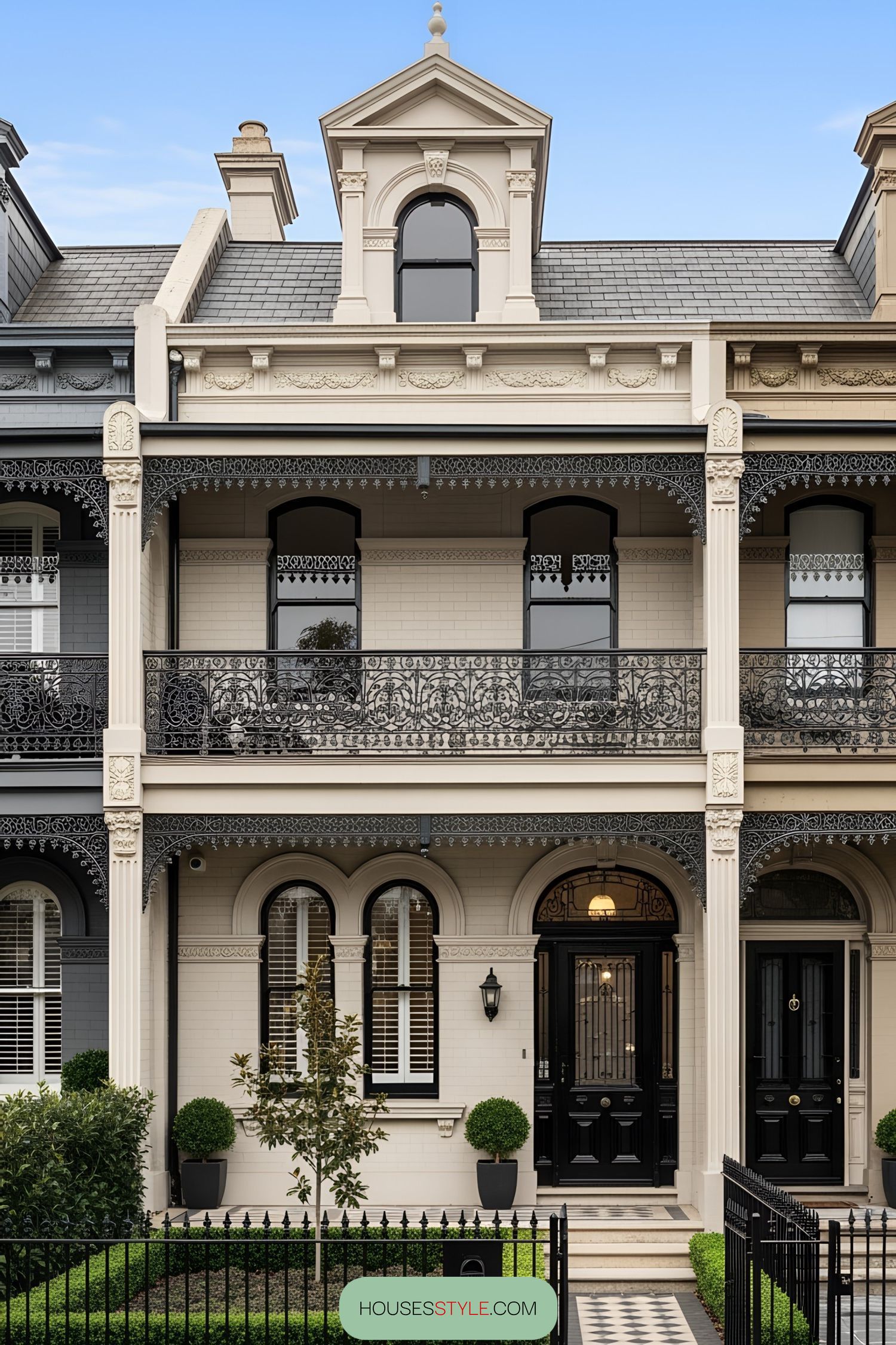 Brick and Lace: A Charming Victorian Facade