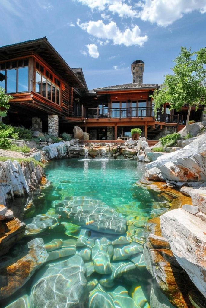 Spring-Fed Pools with Natural Rock Formations