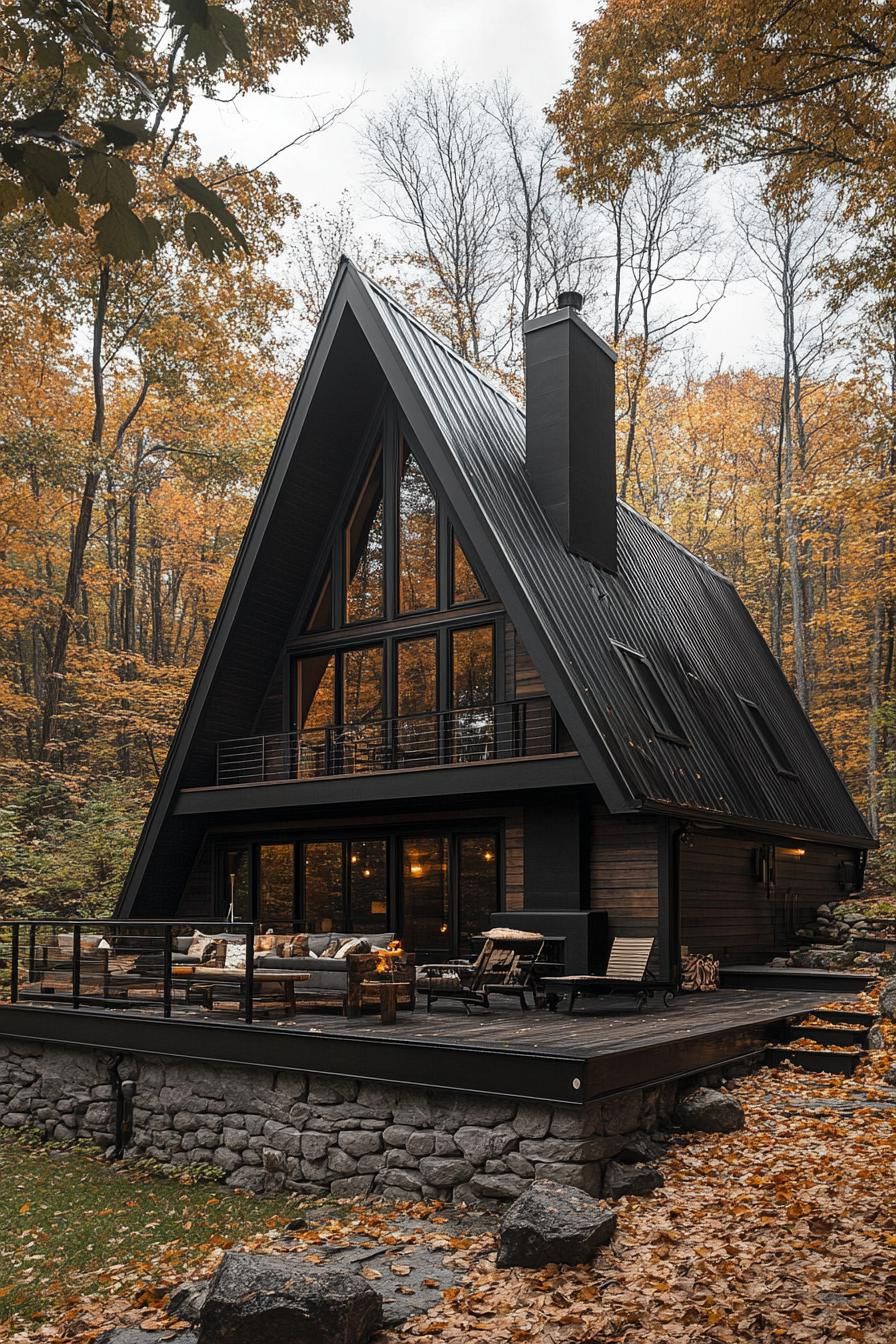 Charred Wood Siding With Climbing Ivy