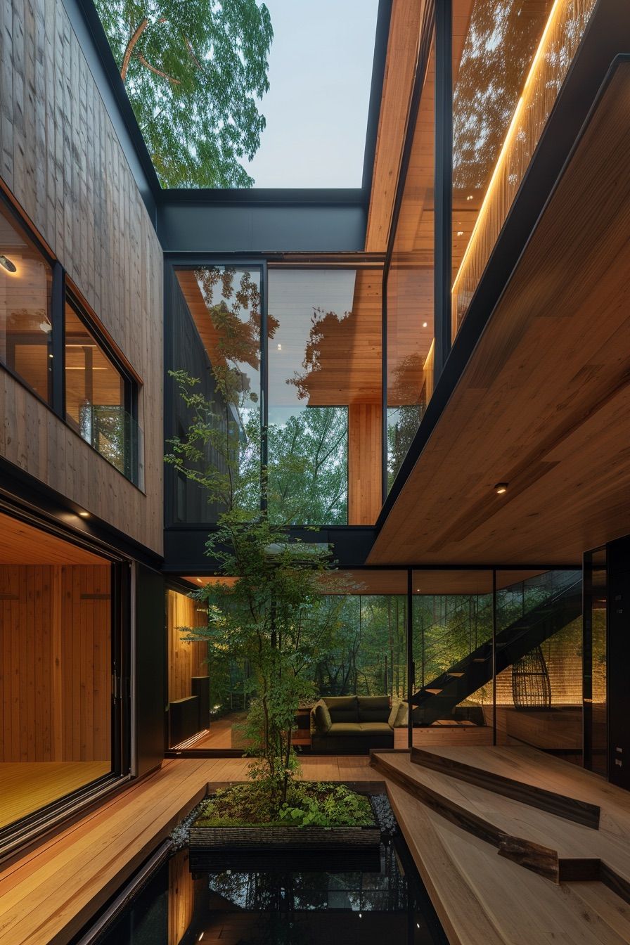 Wooden Decks That Float Above the Yard
