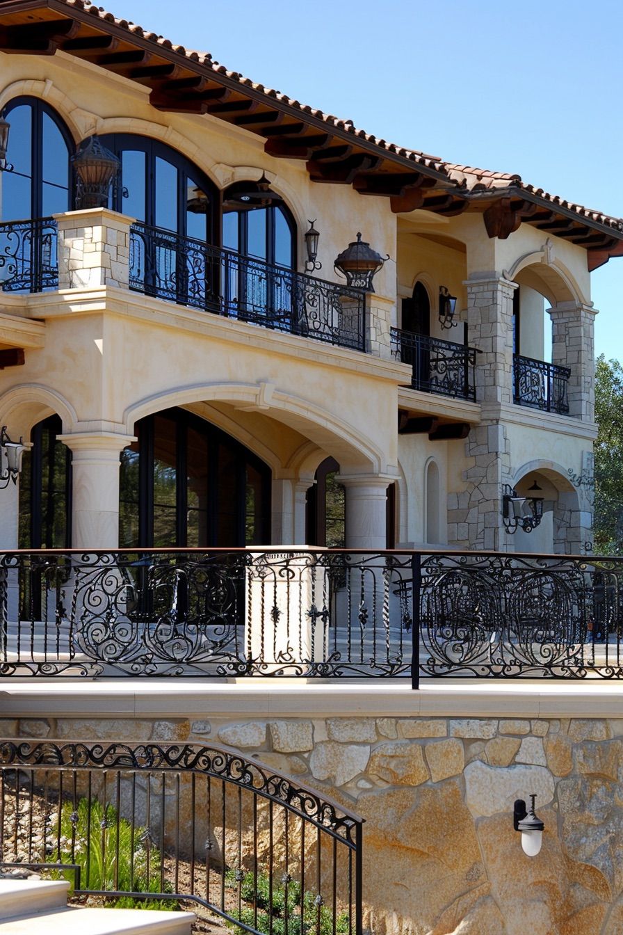 Balconies Featuring Ornate Wrought Iron Railings - photo 2